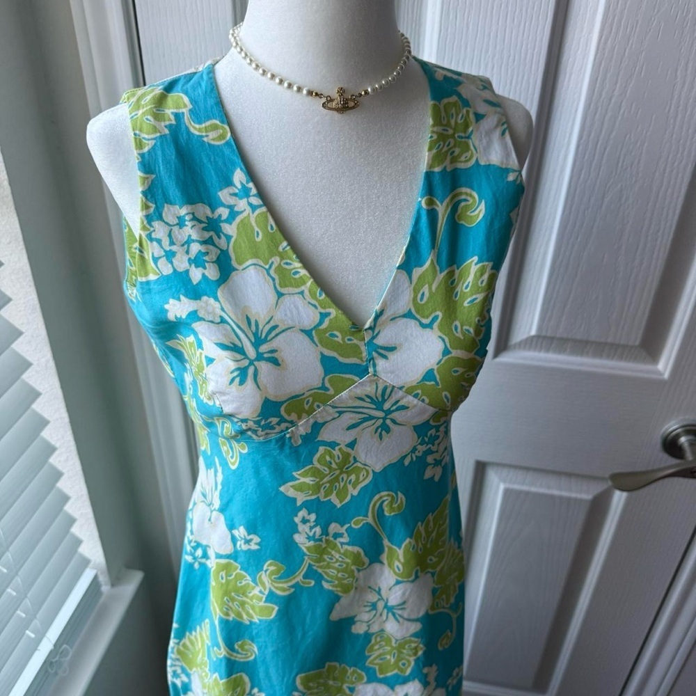 Surfer Girl Printed Floral Cotton Dress - Picture 4 of 6